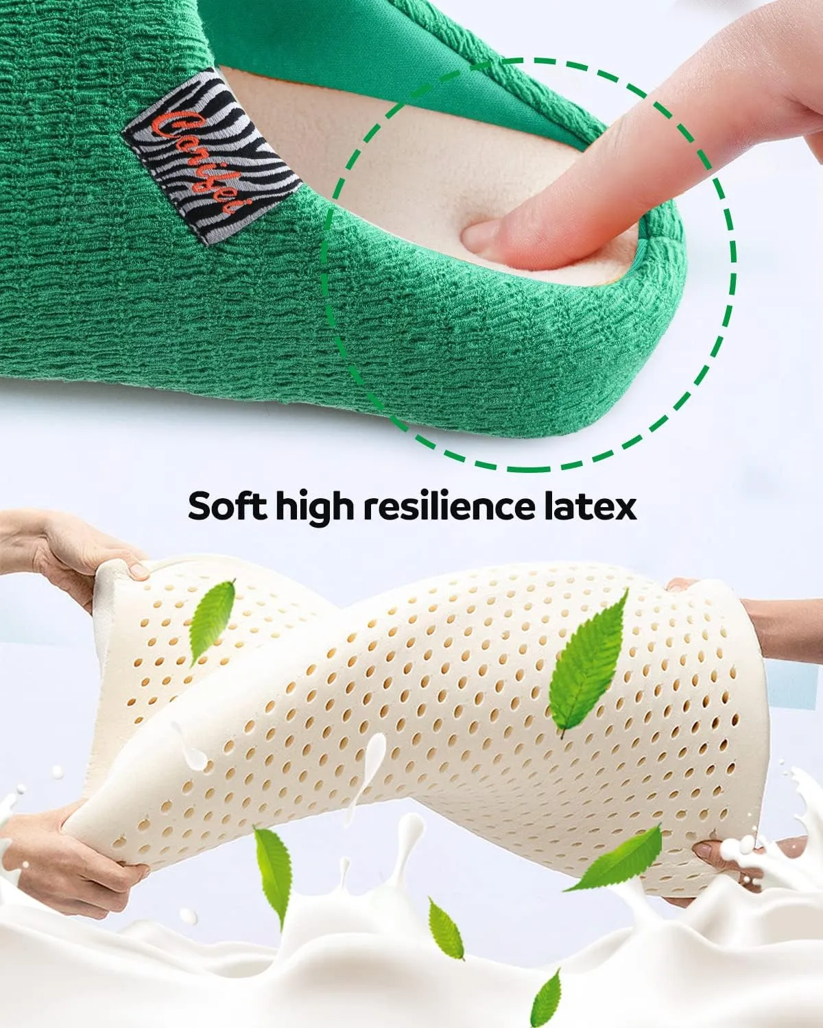 Soft Slippers for Women with Memory Foam Two-Tone Bedroom House Shoes with Rubber Sole Indoor