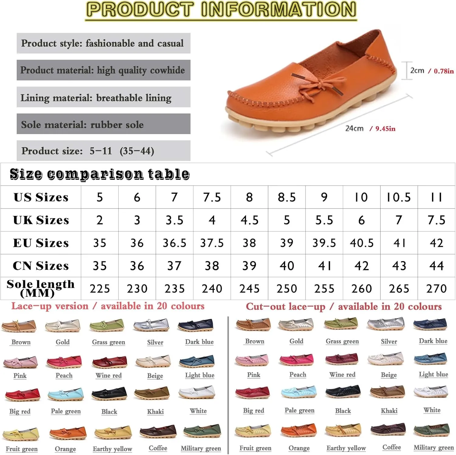 Solaud Women's Driving Moccasins Loafers Casual Round Toe Soft Comfortable Leather Loafers Breathable Slip On Walking Shoes