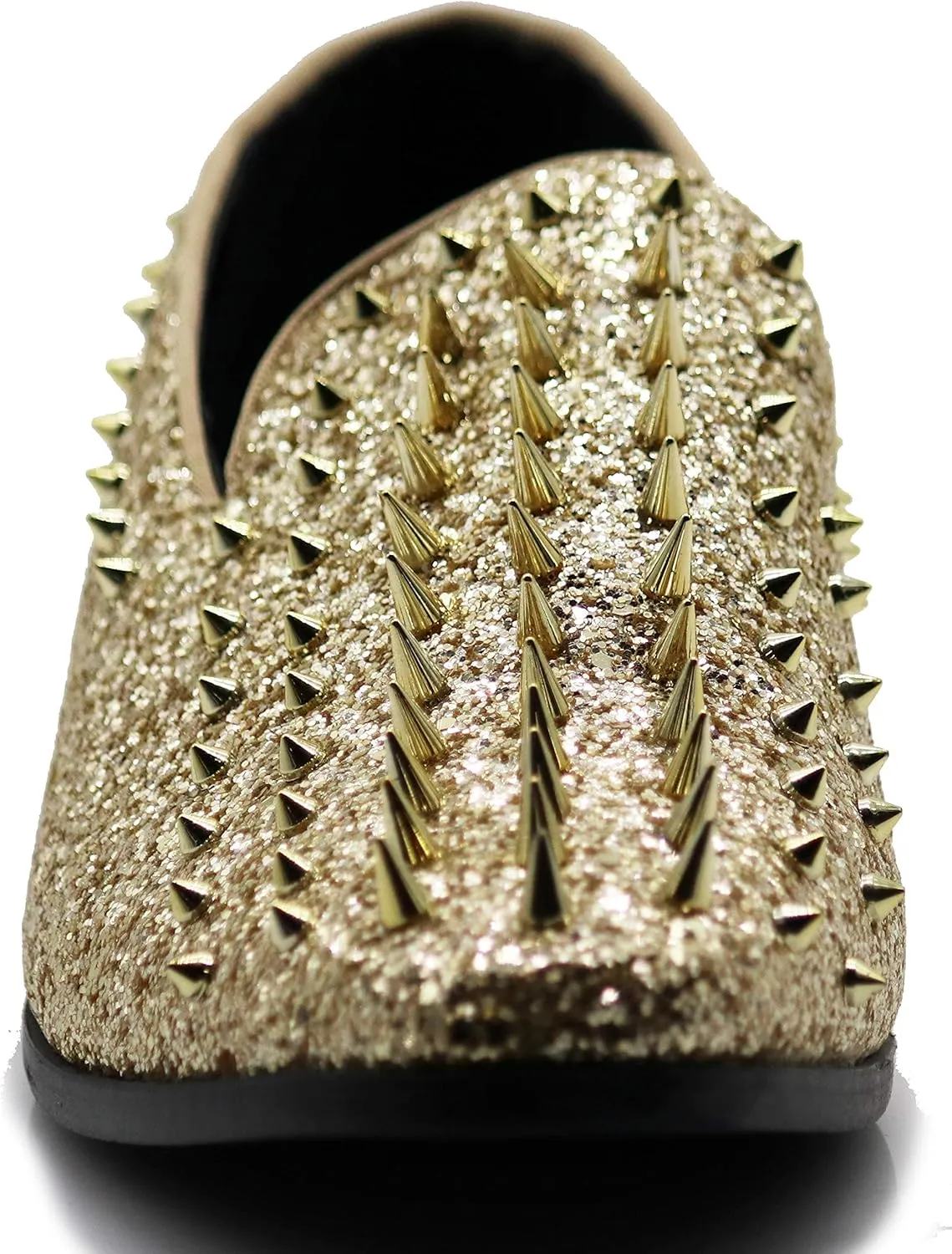 SPK09 Men's Vintage Spike Dress Loafers Slip On Fashion Shoes Classic Tuxedo Dress Shoes