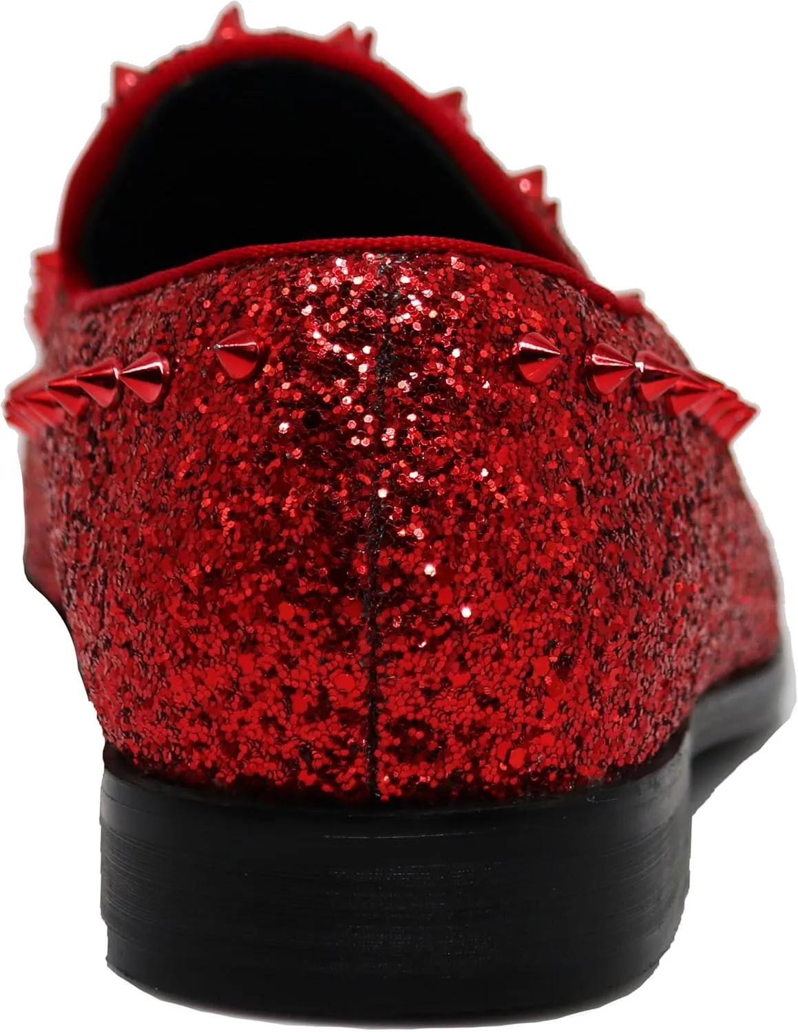 SPK16 Men's Vintage Spike Dress Loafers Slip On Fashion Shoes Classic Tuxedo Dress Shoes