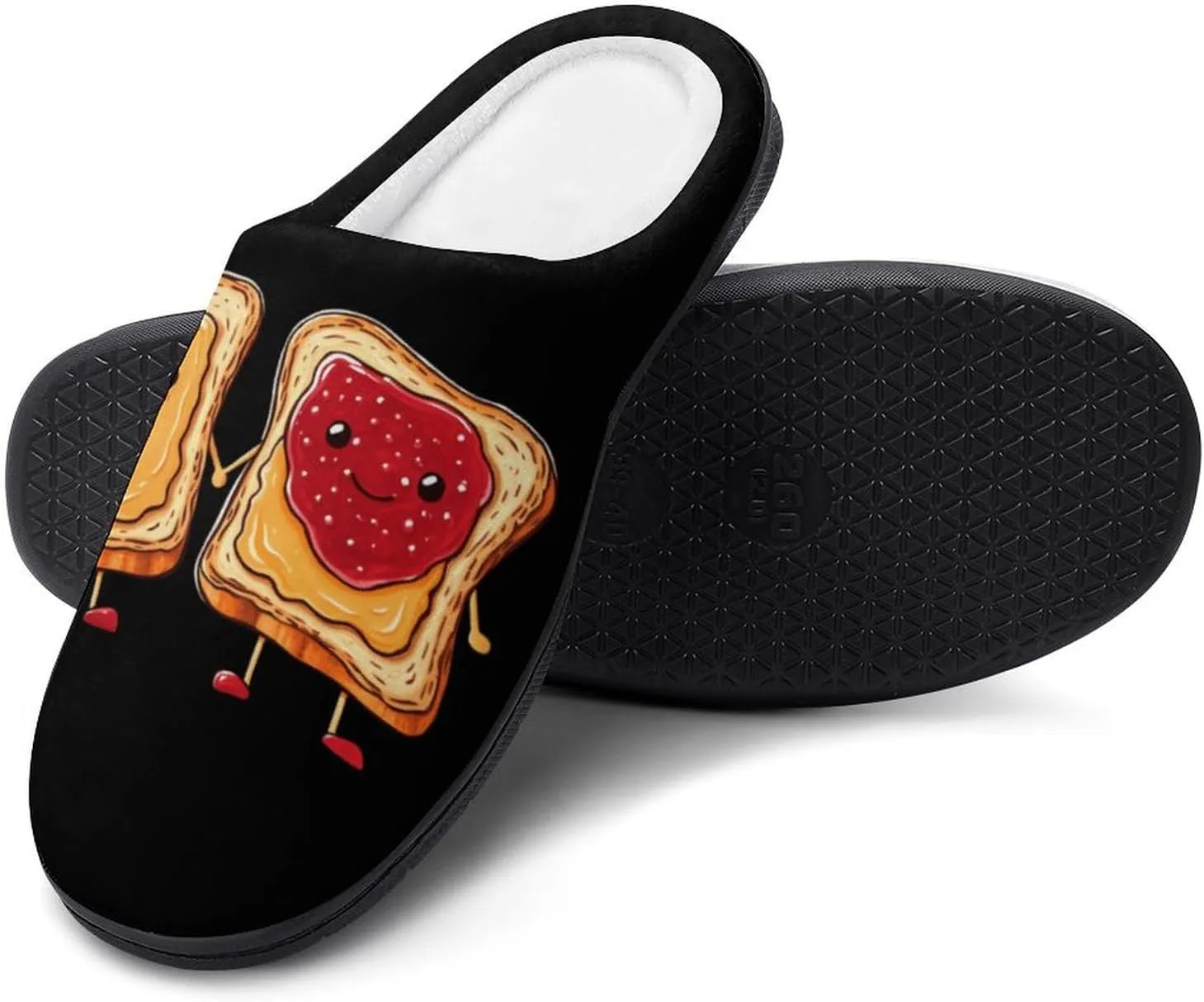 Spread Peanut Butter & Jelly Women's Cotton Slippers Comfort Closed Toe Slip On House Shoes Indoor