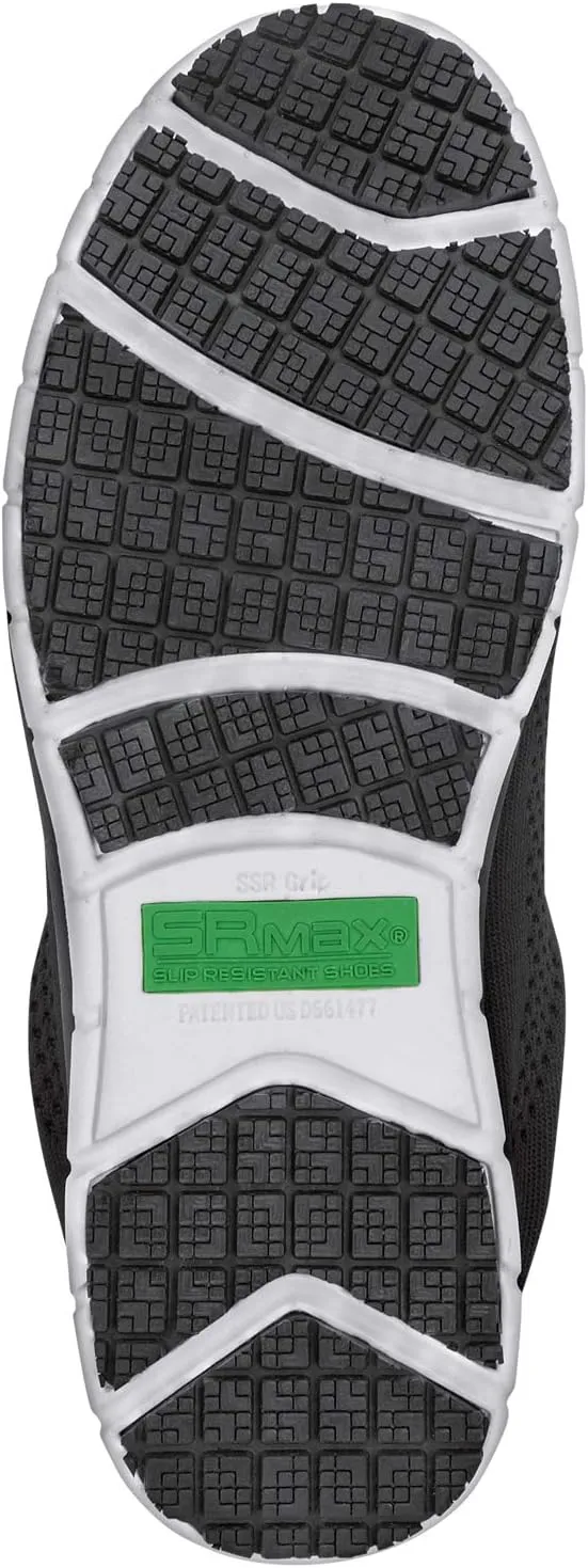 SR Max Anniston, Women's, Black, Slip On Athletic Style Slip Resistant, EH, Soft Toe Work Shoe