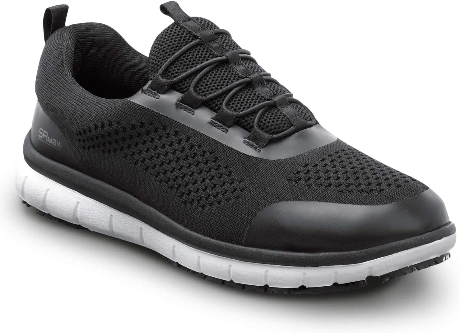 SR Max Anniston, Women's, Black, Slip On Athletic Style Slip Resistant, EH, Soft Toe Work Shoe