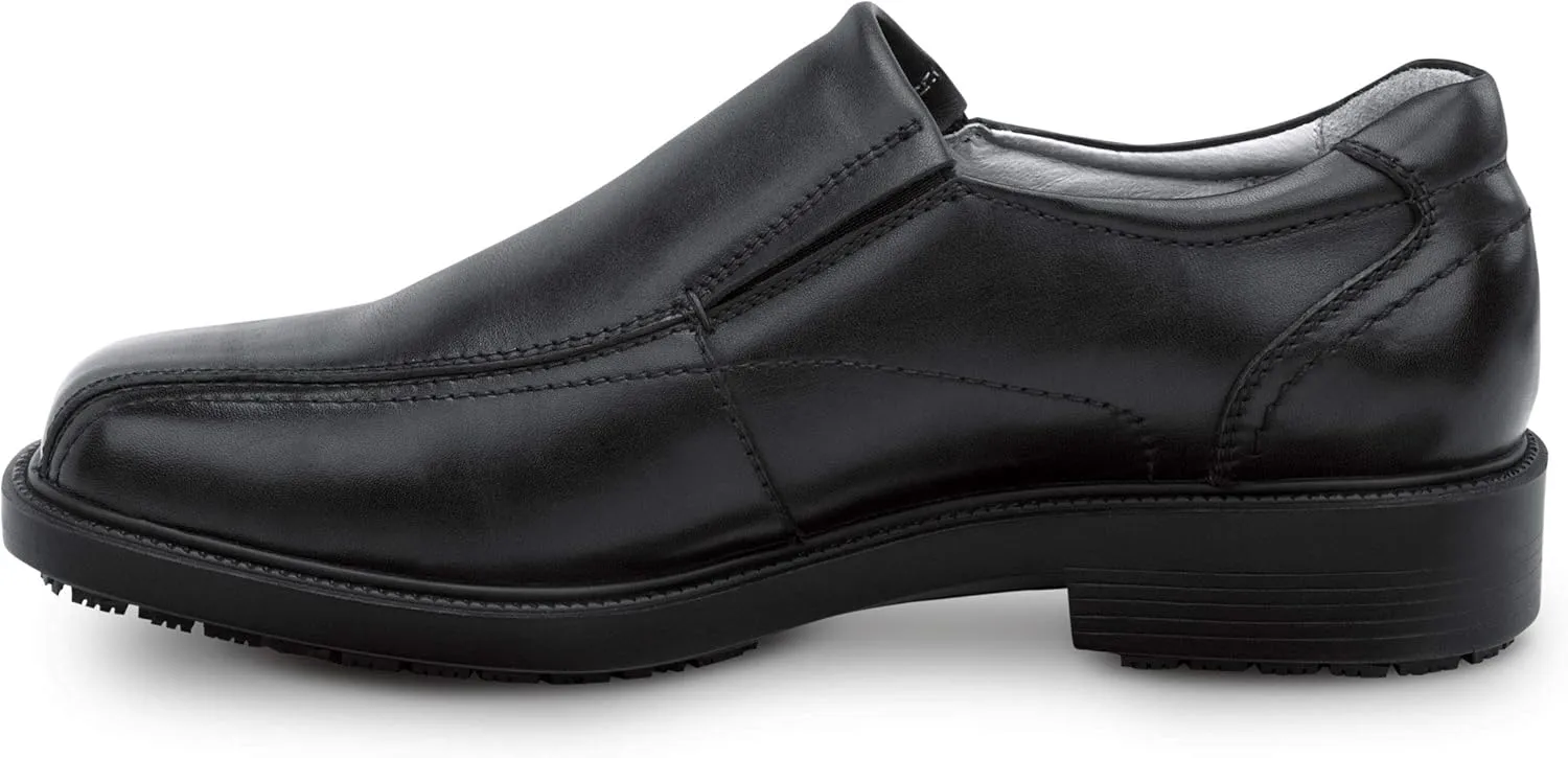 SR Max Brooklyn, Men's, Black, Twin Gore Dress Style Soft Toe Slip Resistant Work Shoe
