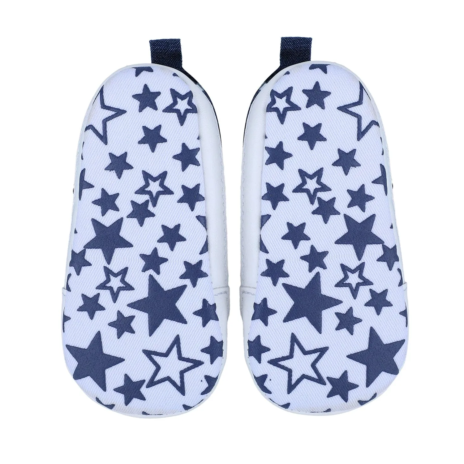 Star High Top Foldable Denim Casual Sneaker Booties - Blue