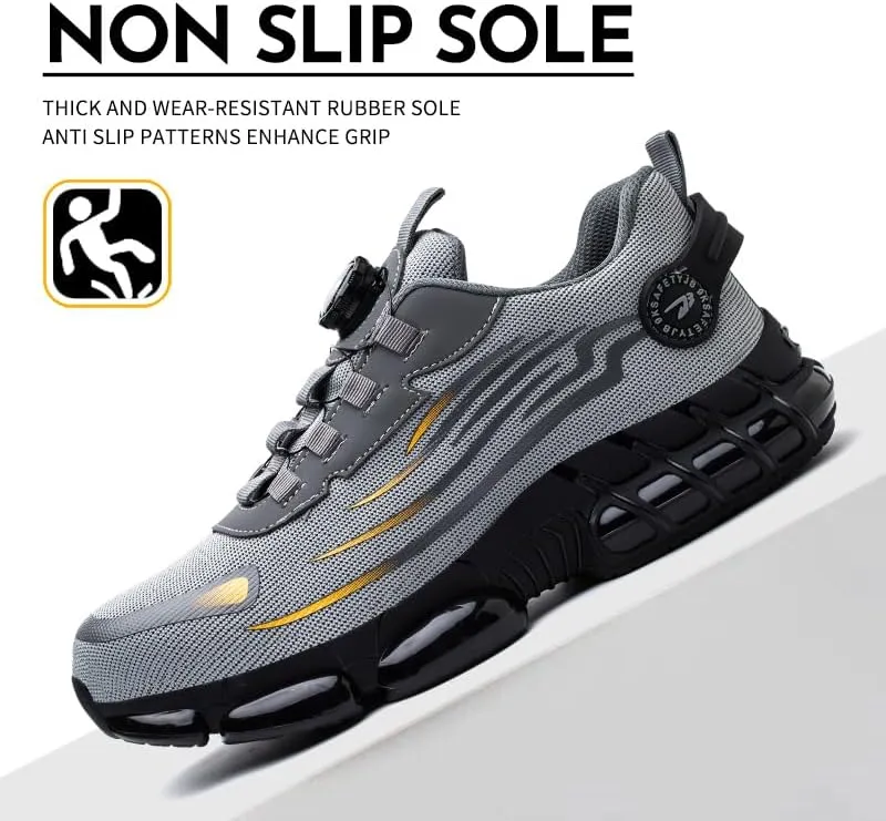 Steeel Toe Work Shoes for Men and Women Lightweight Comfortable Industrial & Construction Safety Shoes