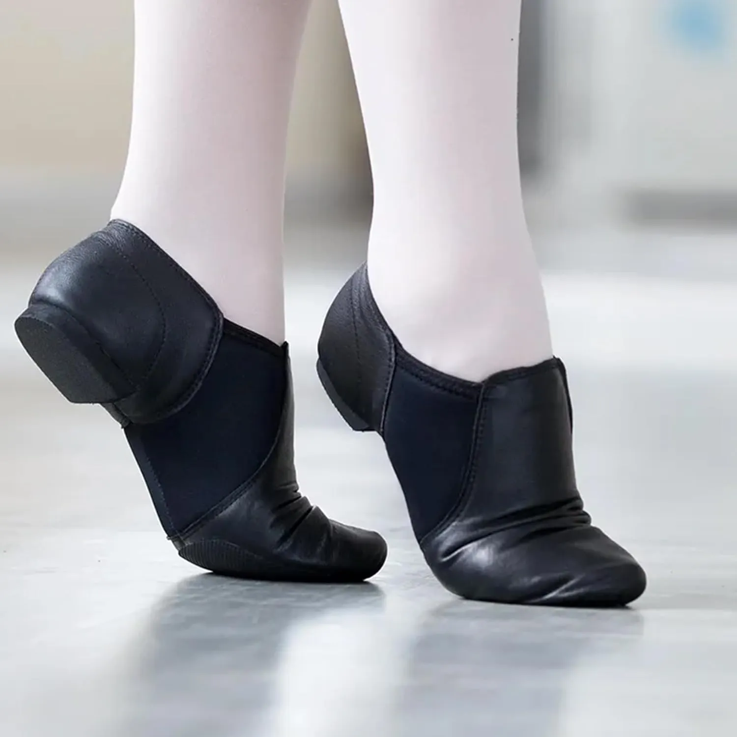 Stelle Jazz Shoes for Girls and Boys Slip-On Leather Dance Shoes (Toddler/Little Kid/Big Kid)