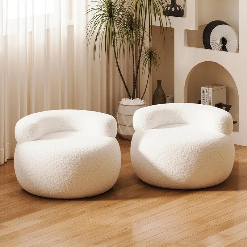 Storage Bench Sofa Stool Household Small Stool Backrest Chair Round Stool Lambskin Soft Bag Low Stool Small Stool Shoe Stool Entryway Furniture(D)