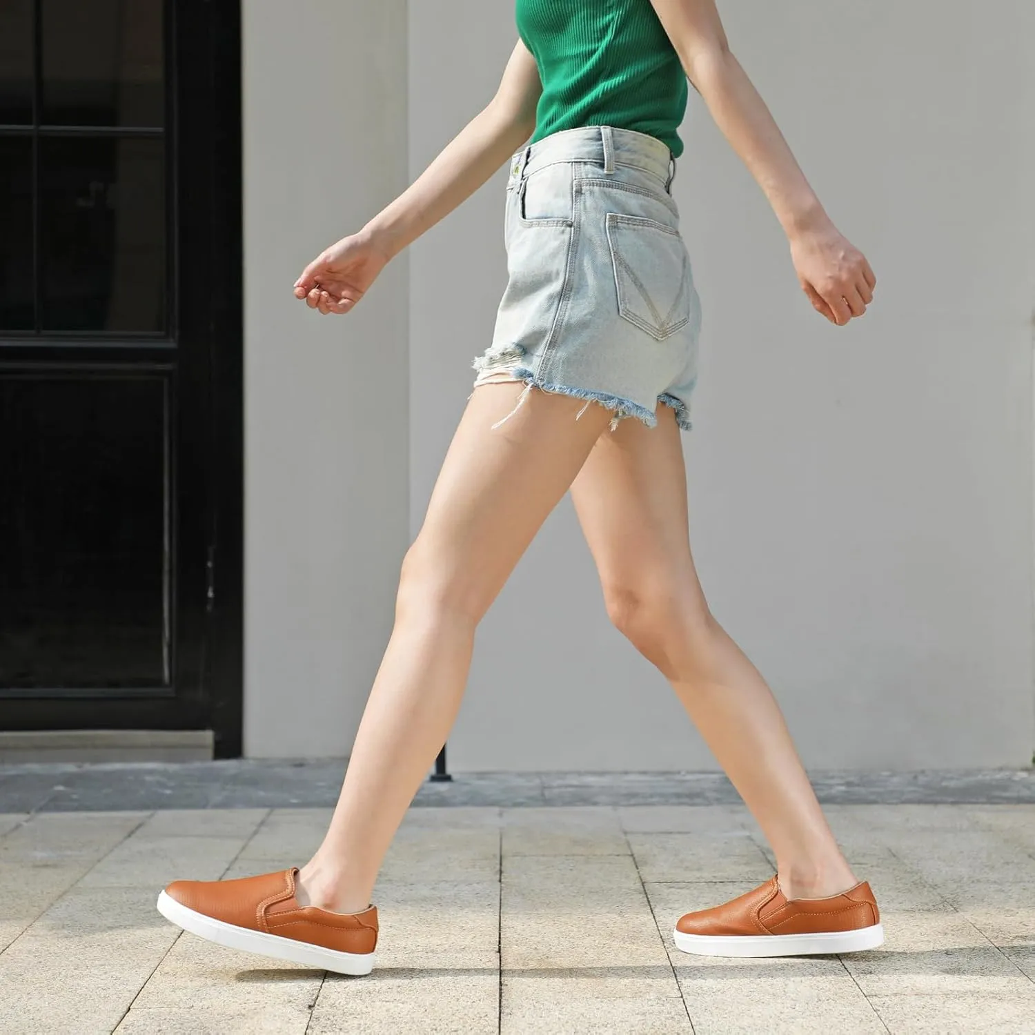 STQ Slip On Shoes for Women Comfort Fall Loafers Soft Business Casual Sneakers