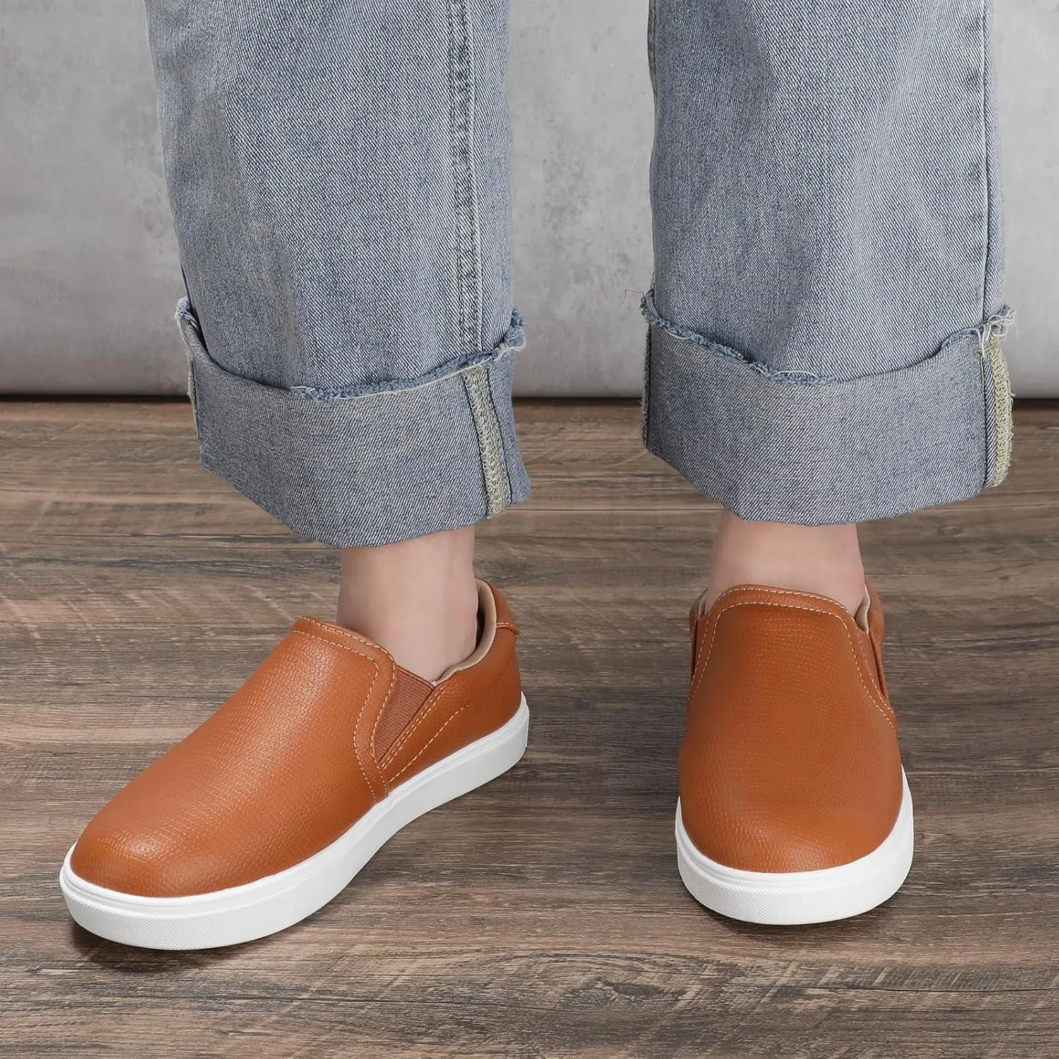 STQ Slip On Shoes for Women Comfort Fall Loafers Soft Business Casual Sneakers
