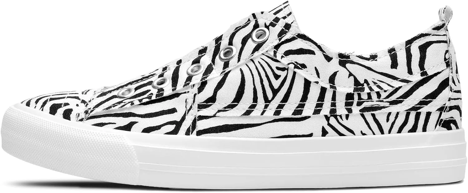 STQ Slip On Shoes Women Casual Canvas Sneakers