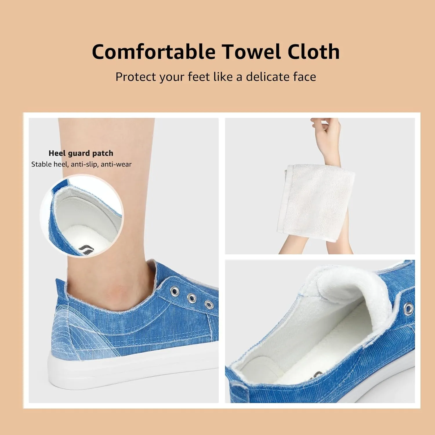 STQ Slip On Shoes Women Casual Canvas Sneakers