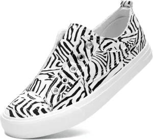 STQ Slip On Shoes Women Casual Canvas Sneakers