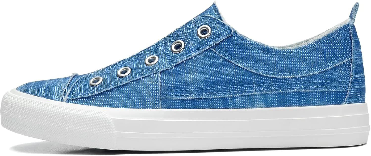 STQ Slip On Shoes Women Casual Canvas Sneakers