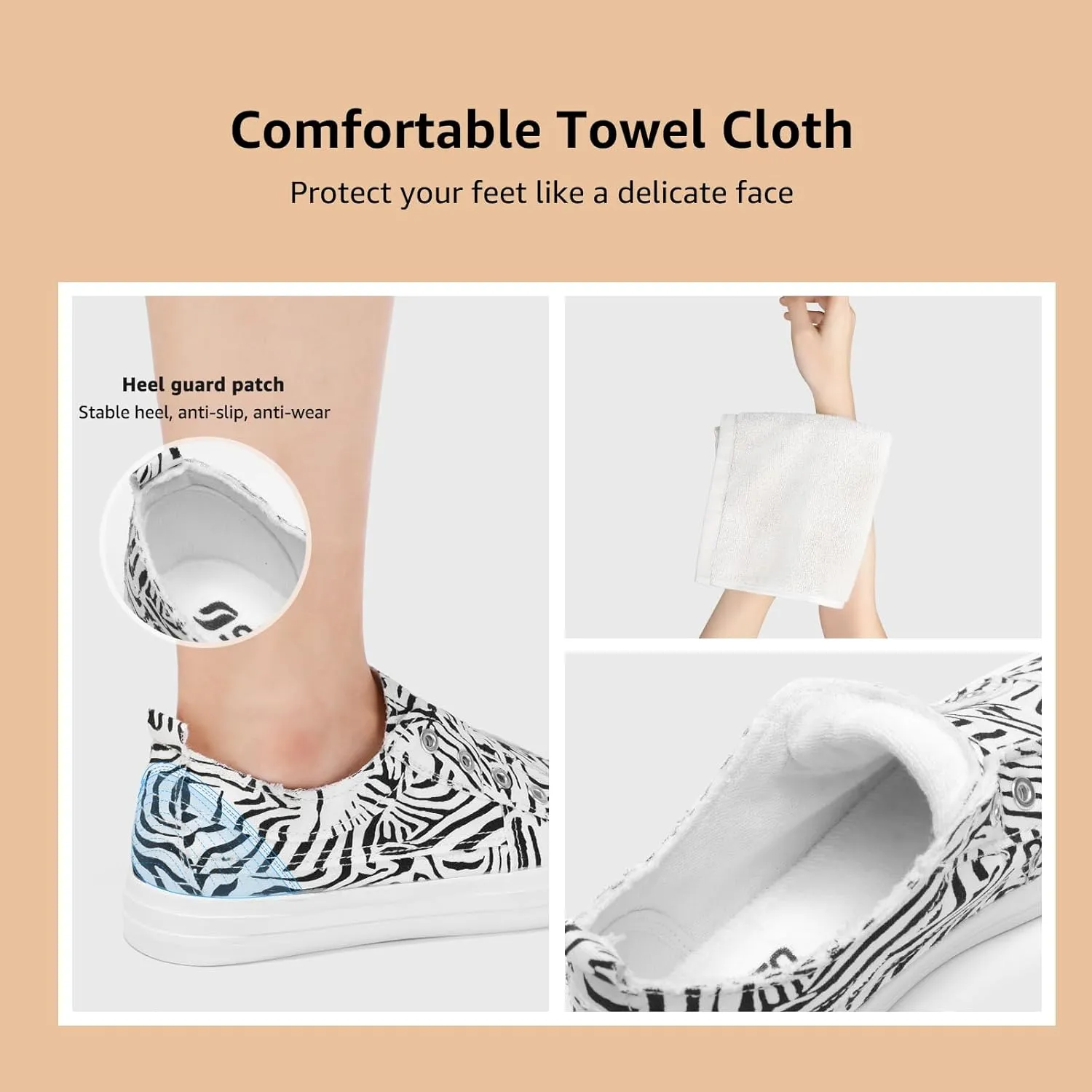 STQ Slip On Shoes Women Casual Canvas Sneakers