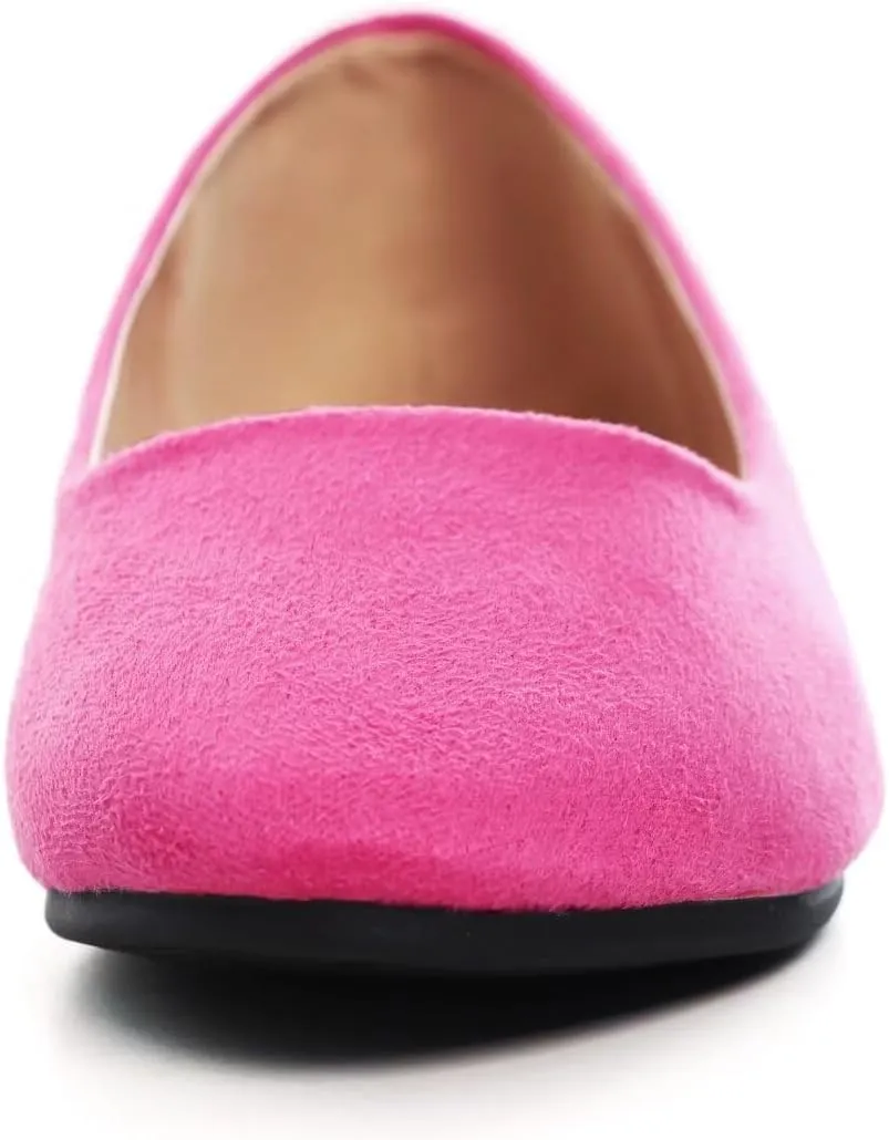 Stunner Women Cute Slip-On Ballet Shoes Soft Solid Classic Pointed Toe Flats
