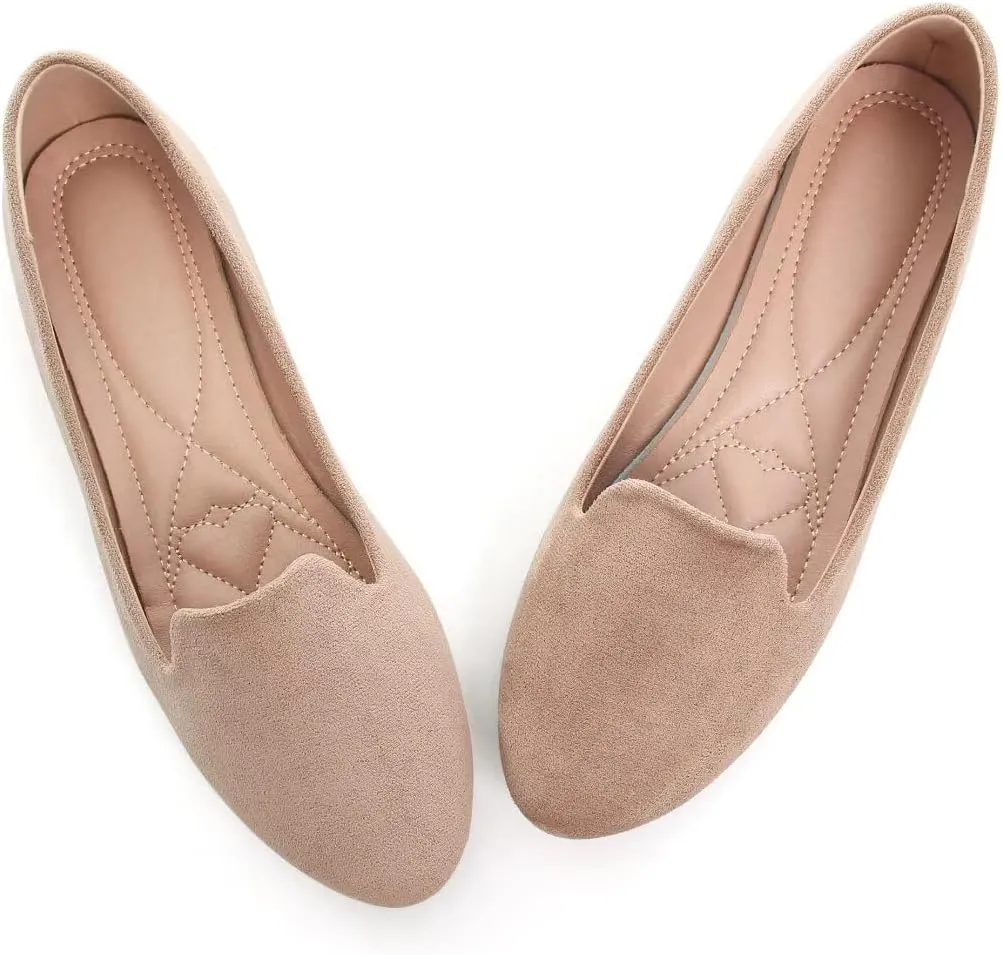 Stunner Women's Flats Classic Candy Colored Cute Slip On Ballet Shoes Soft Solid Dress Flat Shoes