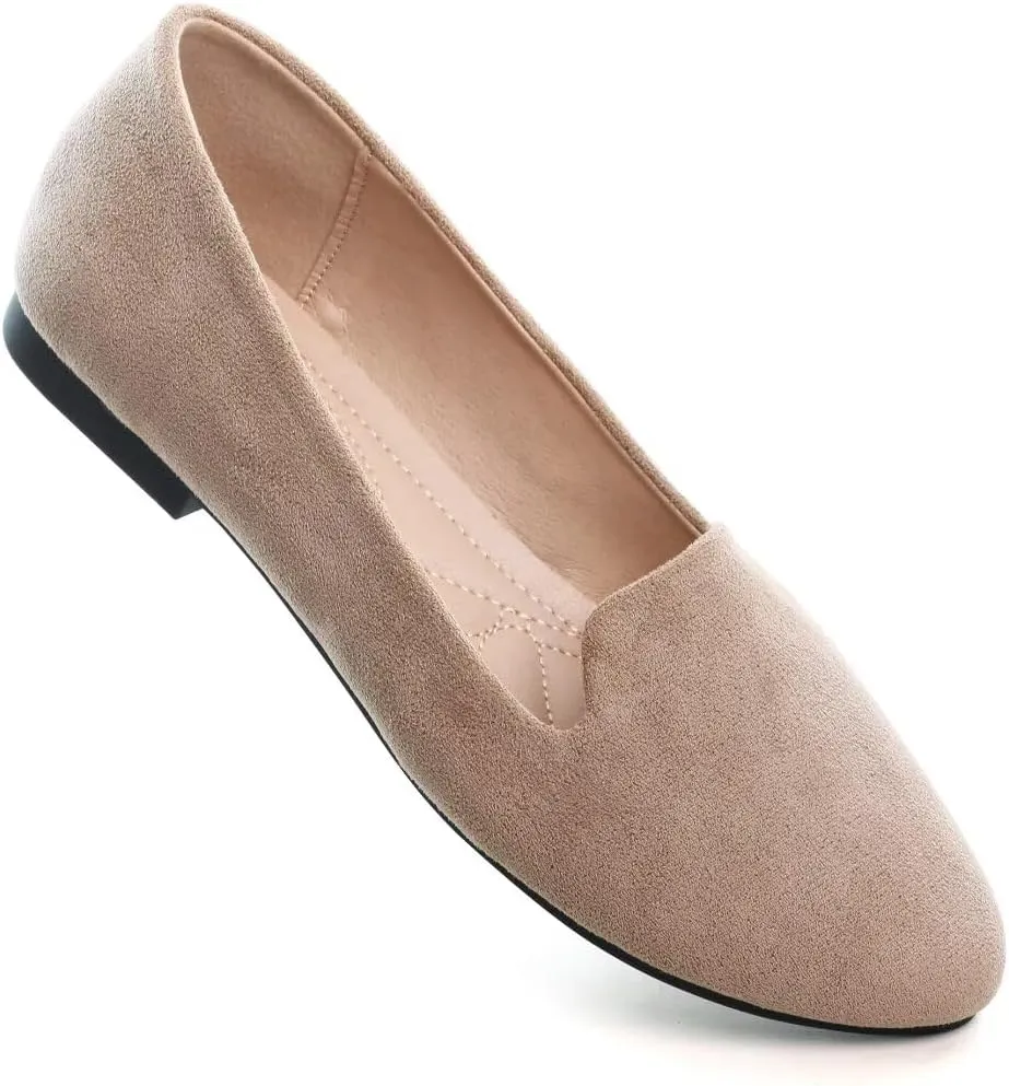 Stunner Women's Flats Classic Candy Colored Cute Slip On Ballet Shoes Soft Solid Dress Flat Shoes