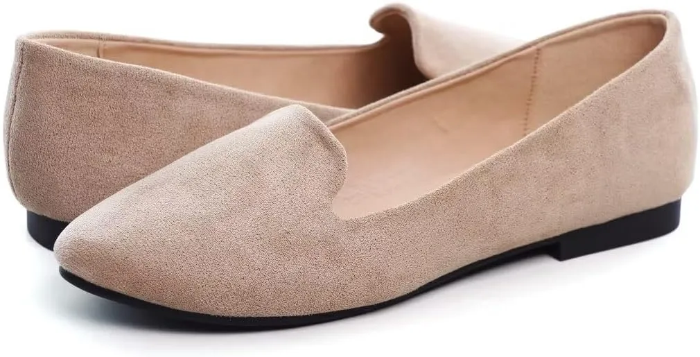 Stunner Women's Flats Classic Candy Colored Cute Slip On Ballet Shoes Soft Solid Dress Flat Shoes