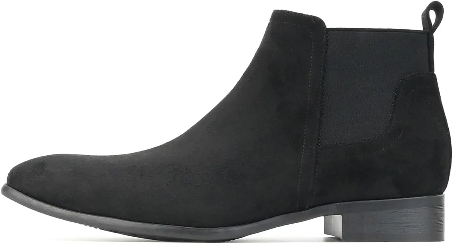 Suede Boots Men Classic Elastic Dress Boots Casual Men's Chelsea Ankle Boots