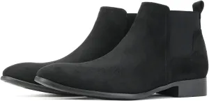 Suede Boots Men Classic Elastic Dress Boots Casual Men's Chelsea Ankle Boots