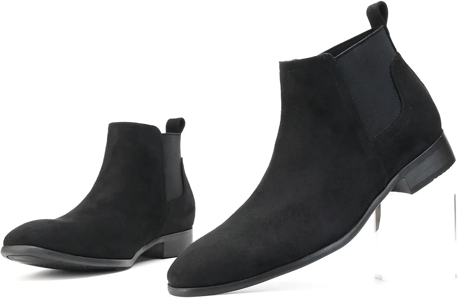 Suede Boots Men Classic Elastic Dress Boots Casual Men's Chelsea Ankle Boots
