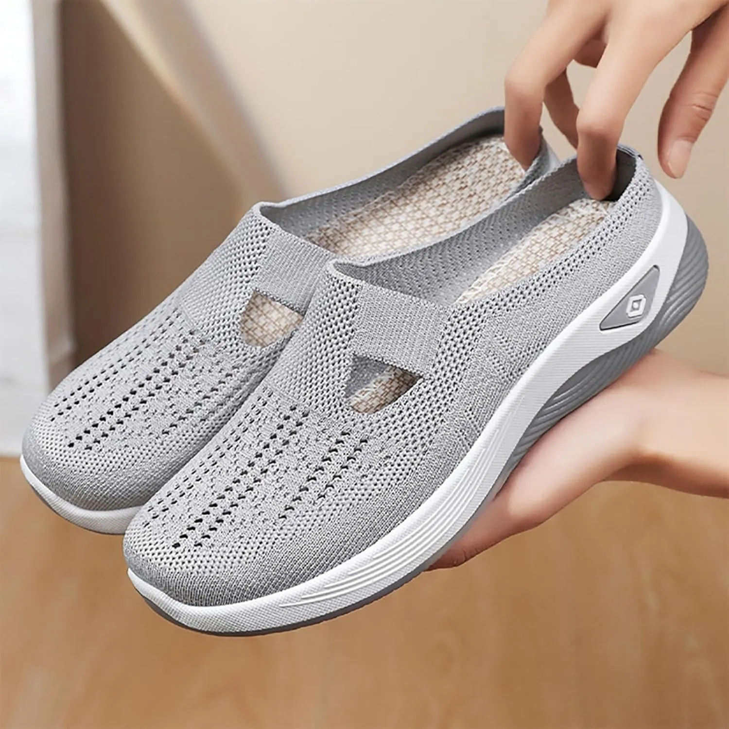 Summer Shoes for Womens 2025 Comfortable Breathable Soft Slip-On Shoe Casual Vacation Mesh Flats for Women