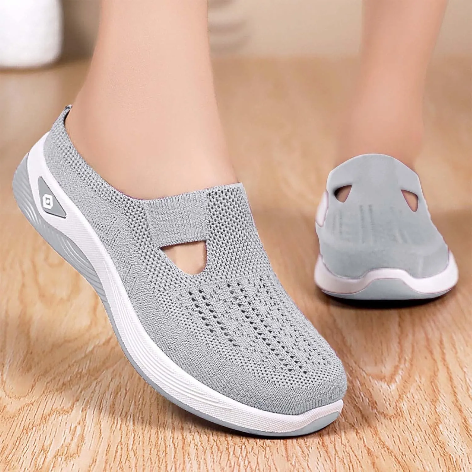 Summer Shoes for Womens 2025 Comfortable Breathable Soft Slip-On Shoe Casual Vacation Mesh Flats for Women