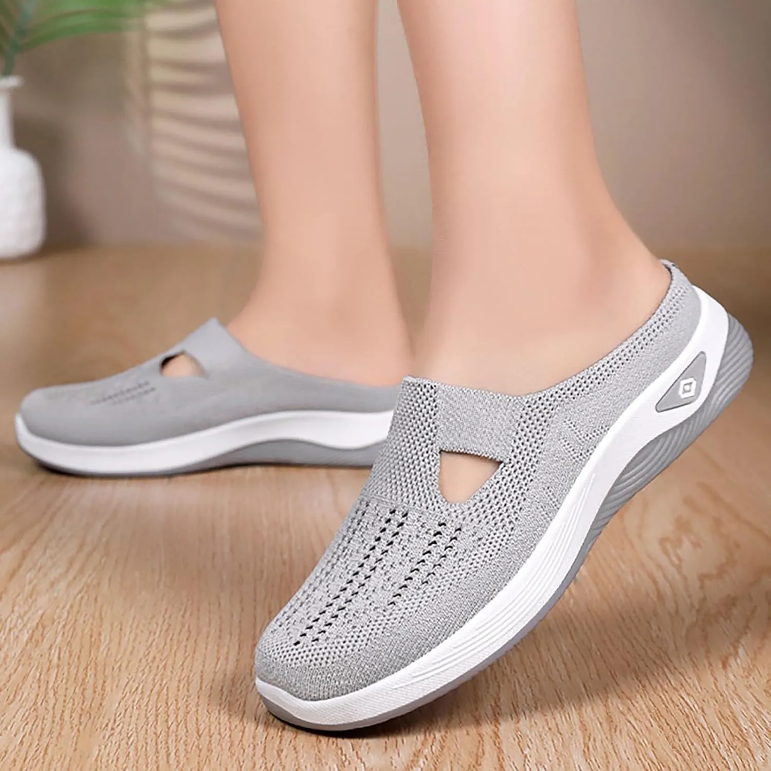 Summer Shoes for Womens 2025 Comfortable Breathable Soft Slip-On Shoe Casual Vacation Mesh Flats for Women