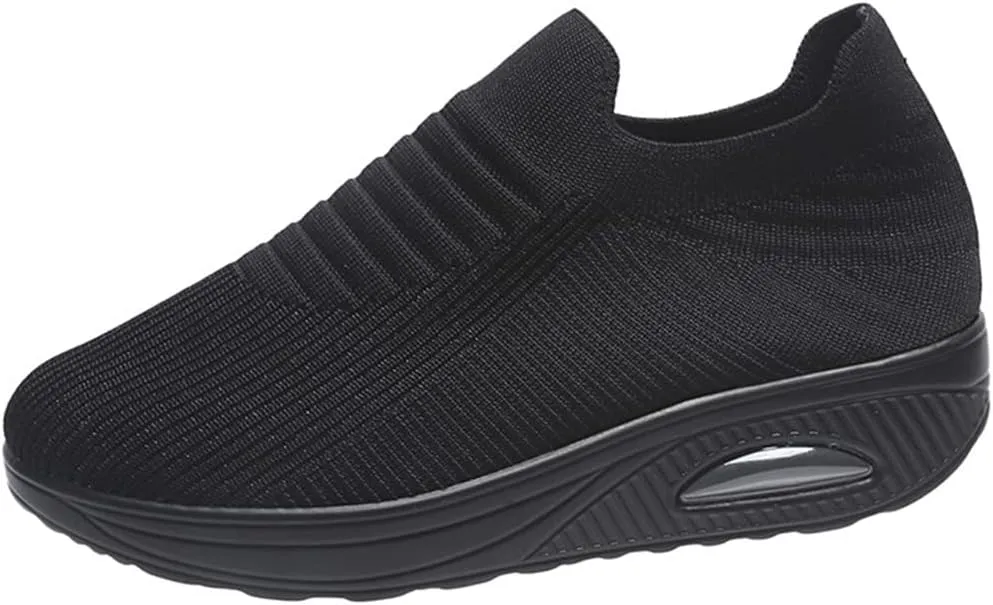Super Soft Women's Walking Shoes, Mesh Slip On Air Cushion Lady Girls Modern Easy Shoes