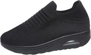 Super Soft Women's Walking Shoes, Mesh Slip On Air Cushion Lady Girls Modern Easy Shoes