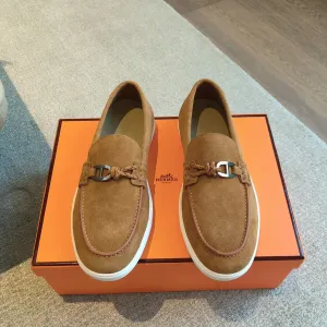 Tan Suede Loafers