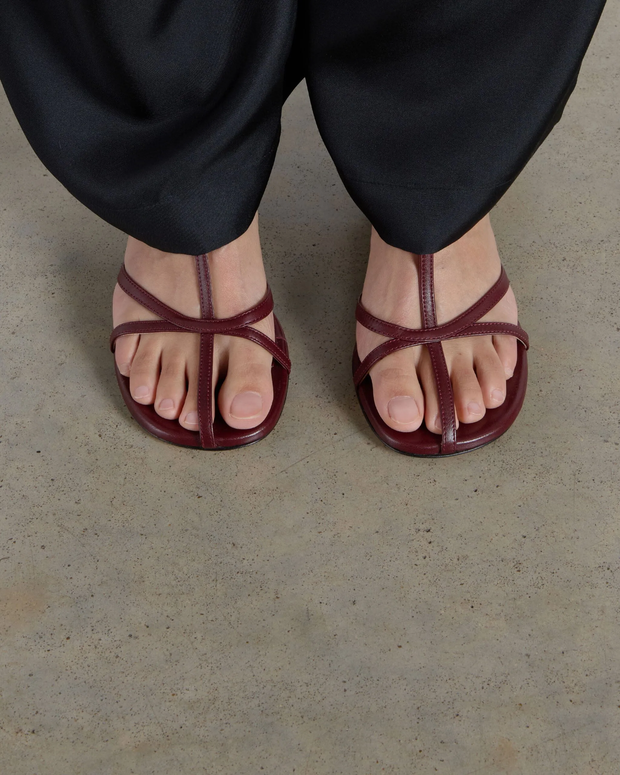 Tee Sandal, Bordeaux