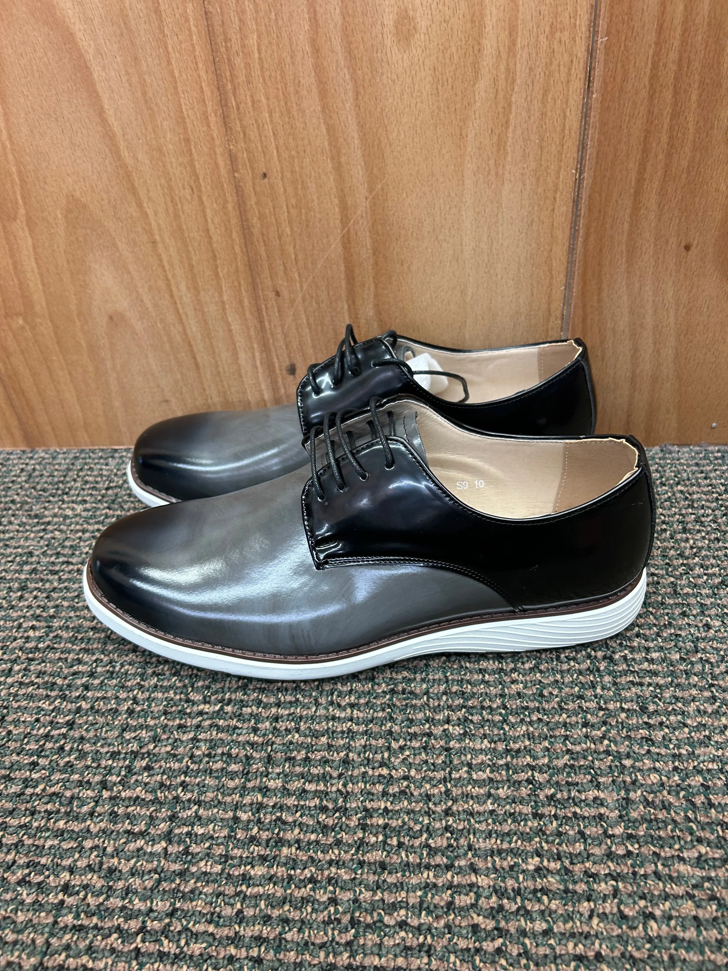 Terroni Grey/Black Lace-up Men’s Dress Shoe | S9