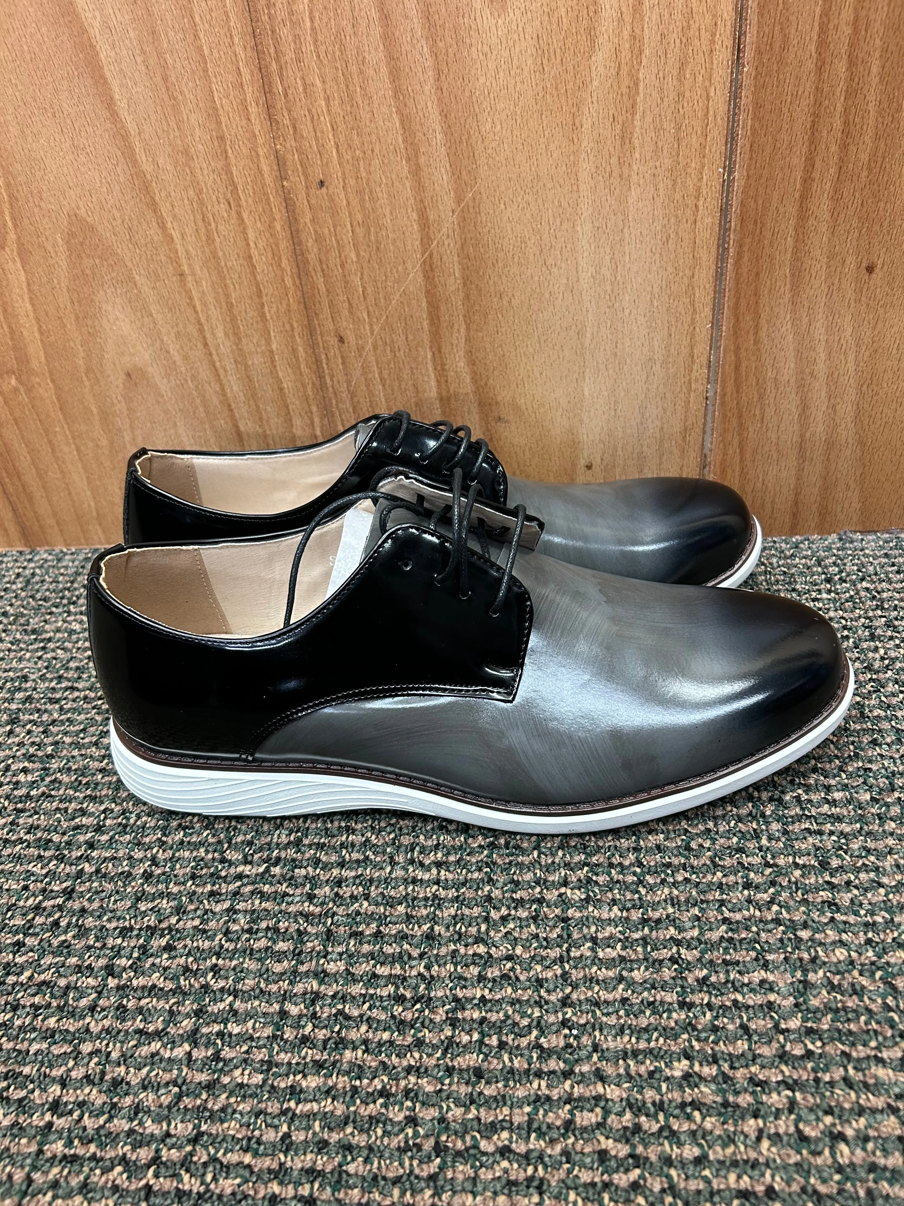 Terroni Grey/Black Lace-up Men’s Dress Shoe | S9