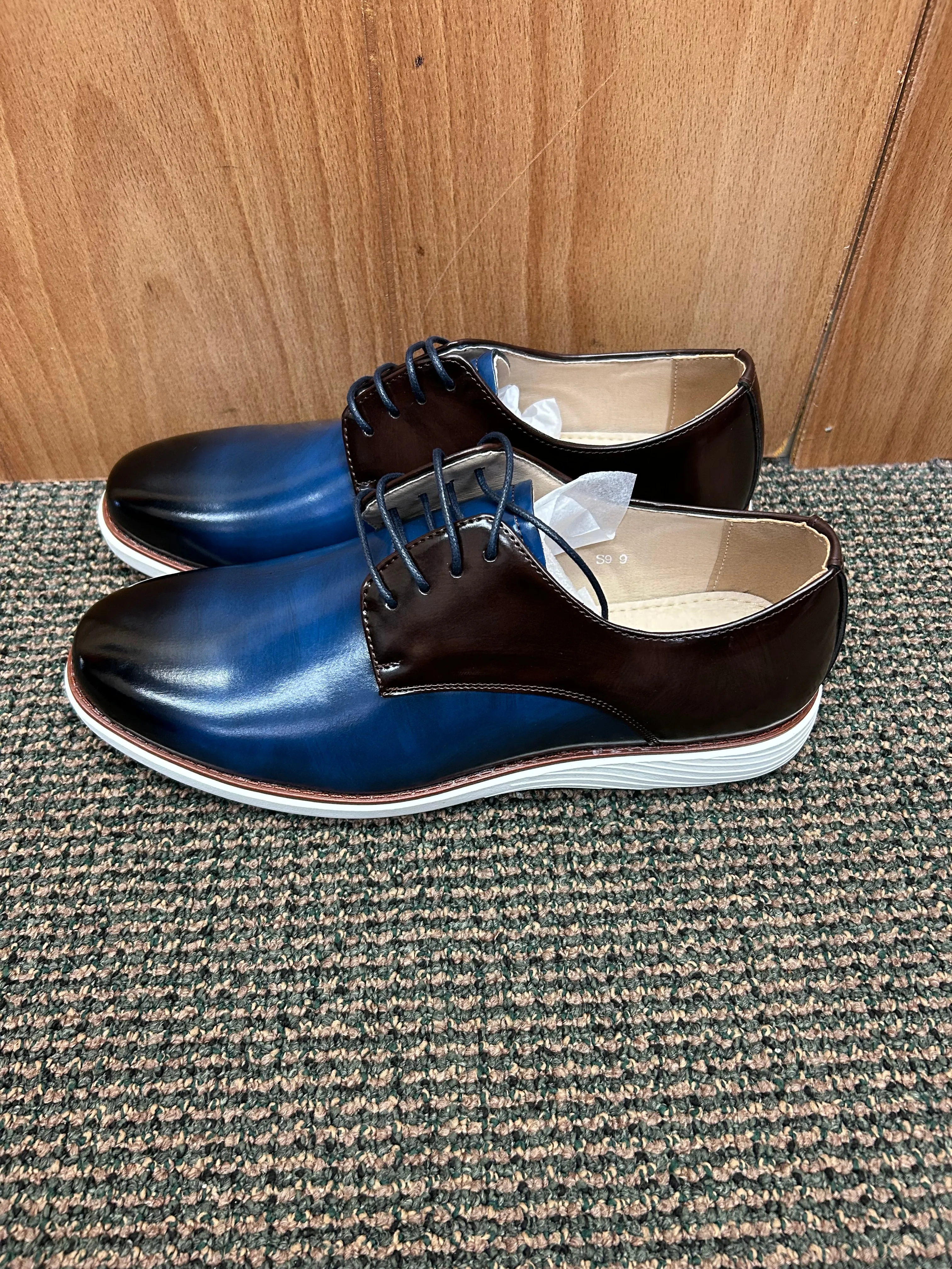 Terroni Navy/Brown Lace-up Men’s Dress Shoe | S9