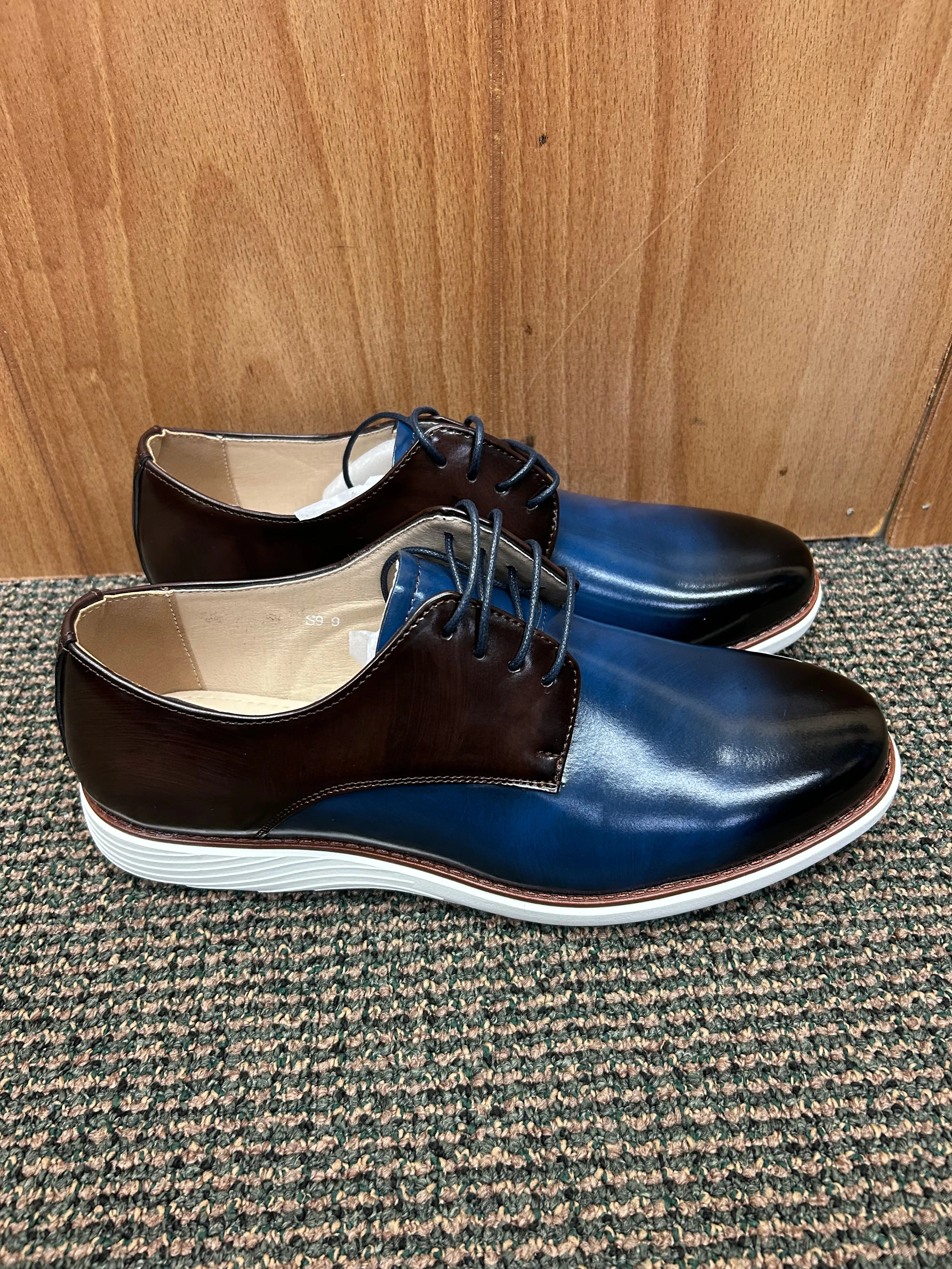 Terroni Navy/Brown Lace-up Men’s Dress Shoe | S9