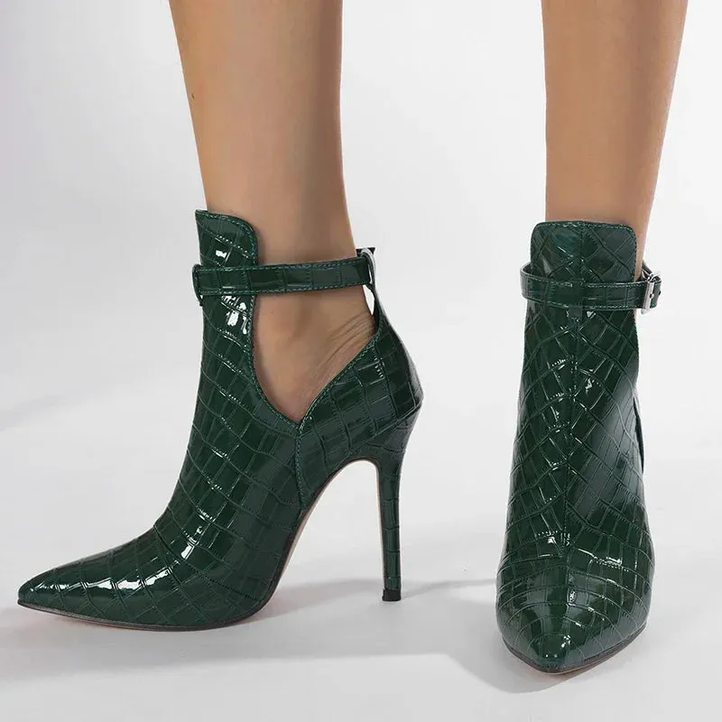 Thin High Heels Serpentine Buckle Strap Shoes