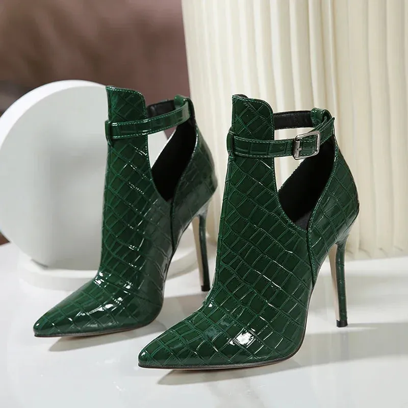 Thin High Heels Serpentine Buckle Strap Shoes
