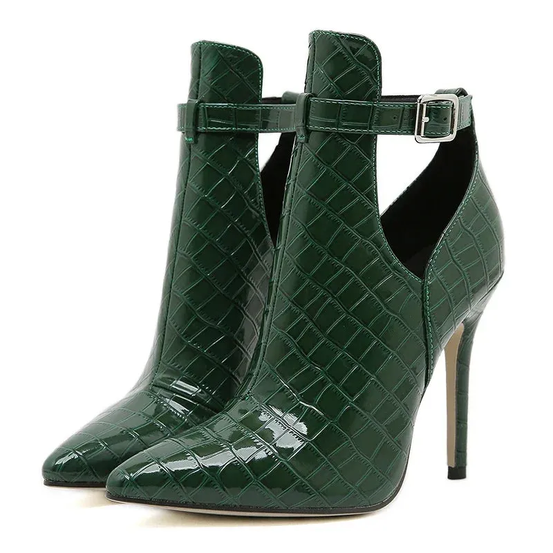 Thin High Heels Serpentine Buckle Strap Shoes