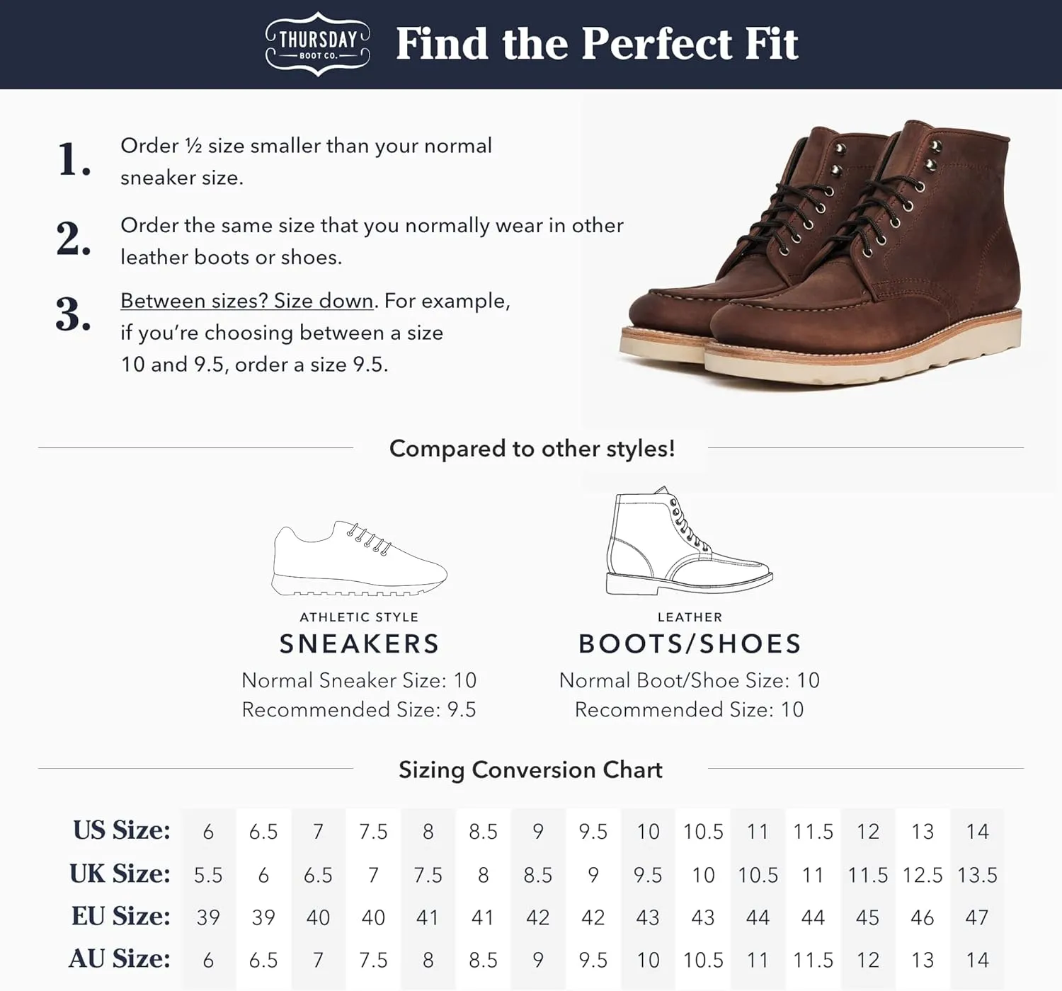 Thursday Boot Company Men's Diplomat Moc Toe Leather Boot