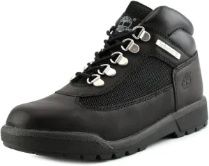 Timberland Kids Black Smooth Field Boot Junior 7.0 US Big Kid