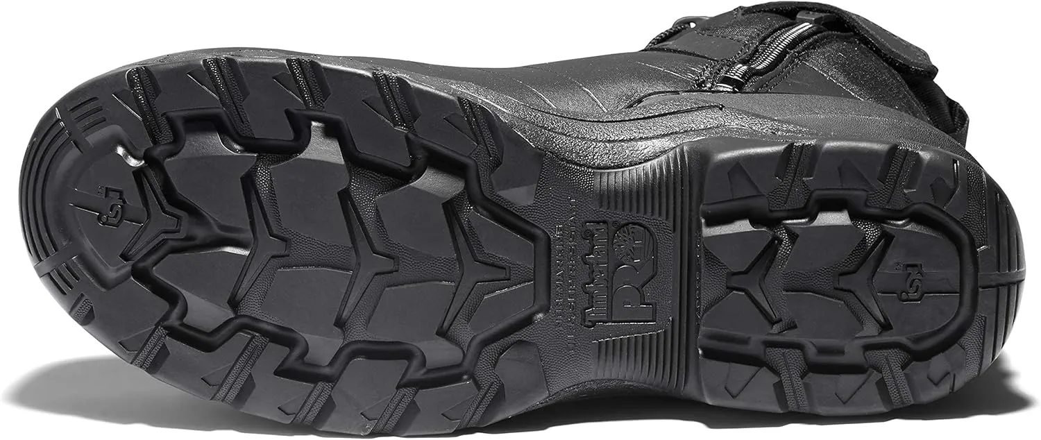 Timberland PRO Men's Hypercharge 8 Inch Composite Safety Toe Puncture Resistant Side-Zip Waterproof Tactical Duty Uniform Work