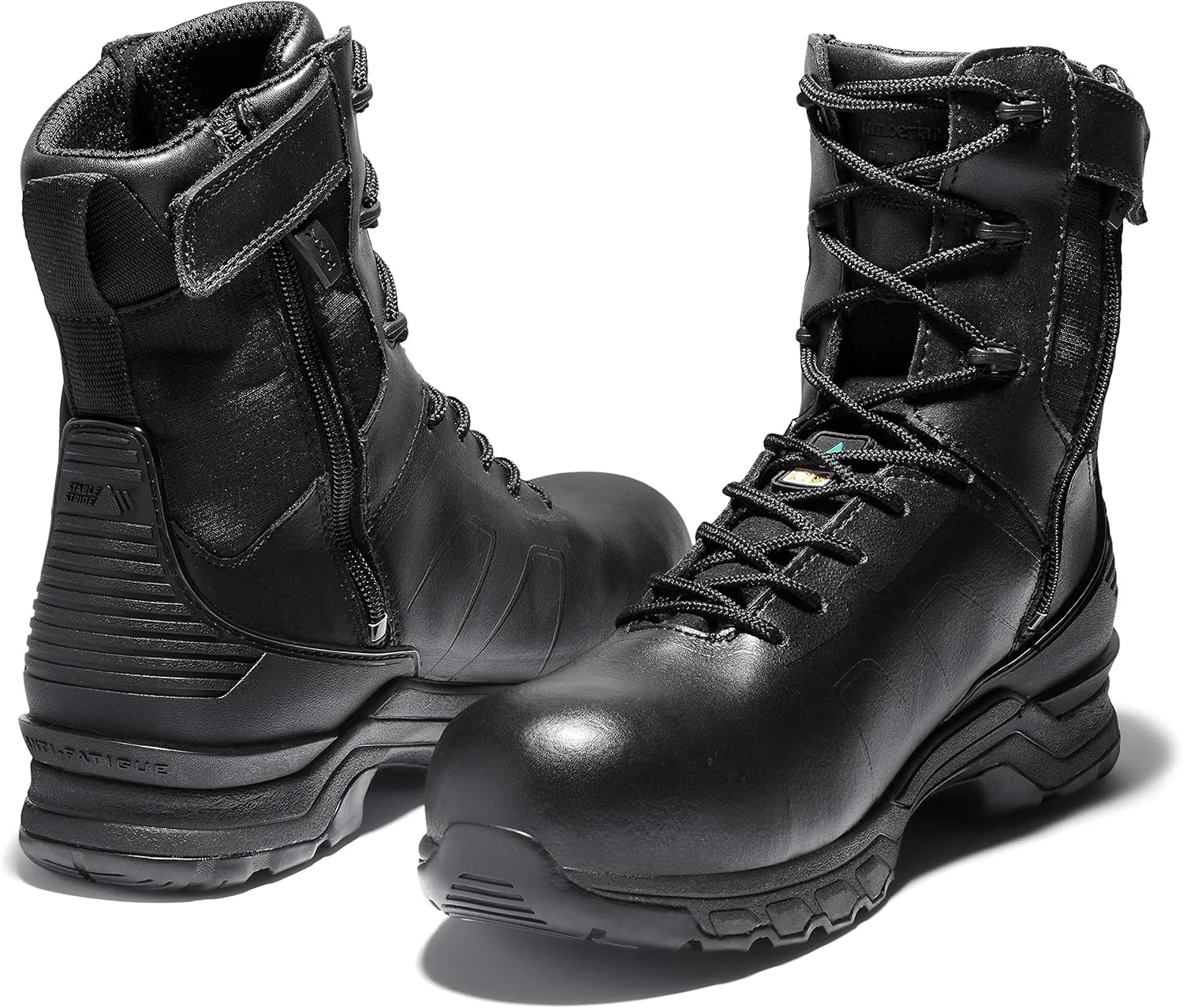 Timberland PRO Men's Hypercharge 8 Inch Composite Safety Toe Puncture Resistant Side-Zip Waterproof Tactical Duty Uniform Work