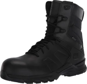 Timberland PRO Men's Hypercharge 8 Inch Composite Safety Toe Puncture Resistant Side-Zip Waterproof Tactical Duty Uniform Work