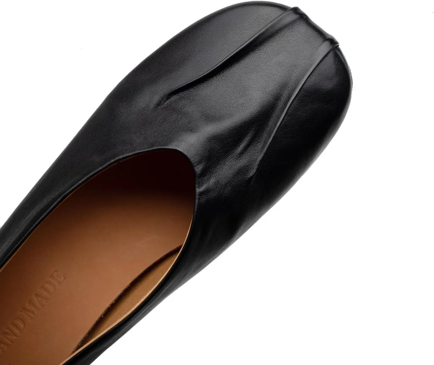 TinaCus Women's Soft Leather Round Toe Plitate Slip On Outdoor Casual Flats Shoes