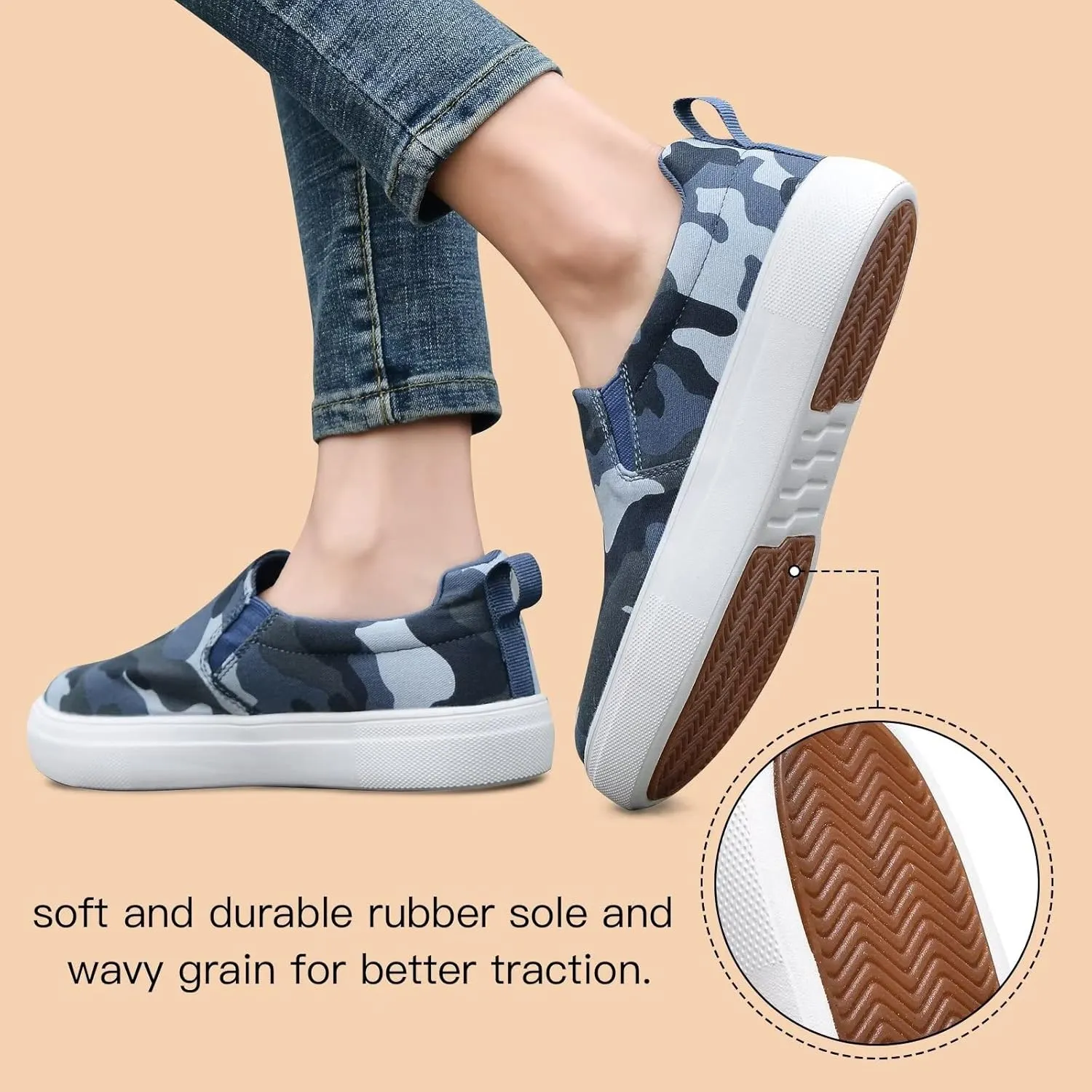 TIOSEBON Women's Casual Slip On Loafer-Comfortable Tennis Deck Boat Walking Shoes