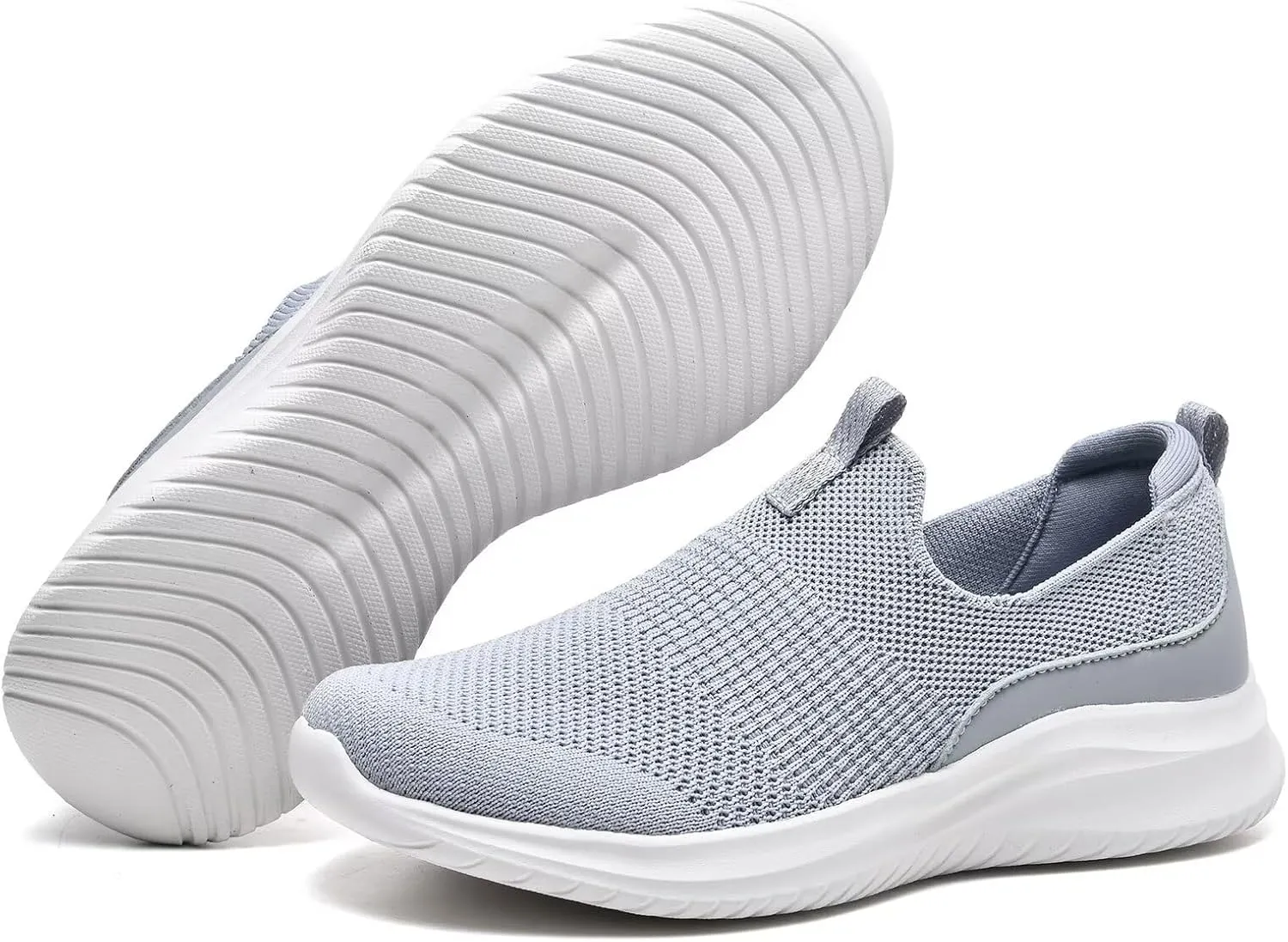 TIOSEBON Women's Walking Tennis Shoes Knit Slip on Mesh Comfortable Sneaker