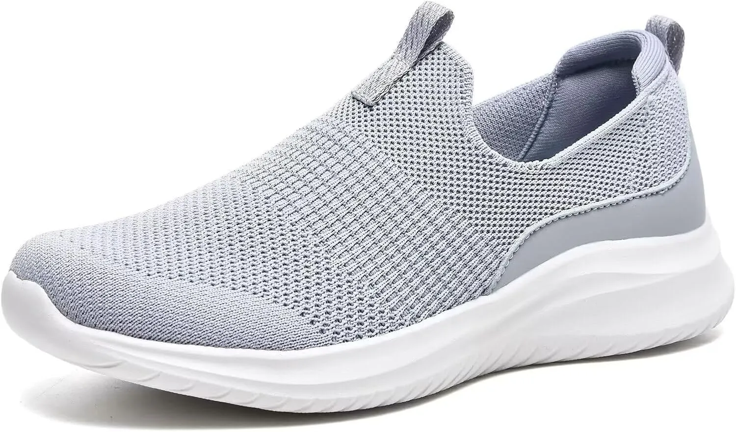 TIOSEBON Women's Walking Tennis Shoes Knit Slip on Mesh Comfortable Sneaker