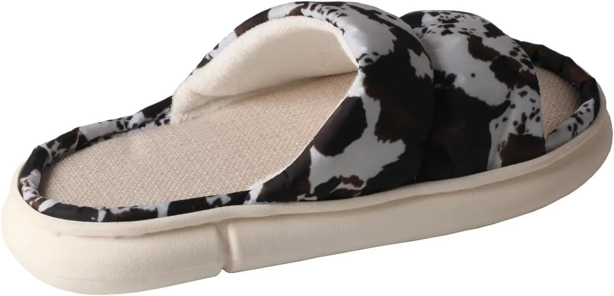 TMA EYES Women's soft soled open-toed slippers breathable non-slip fashion print design